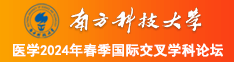 大鸡巴艹美女南方科技大学医学2024年春季国际交叉学科论坛